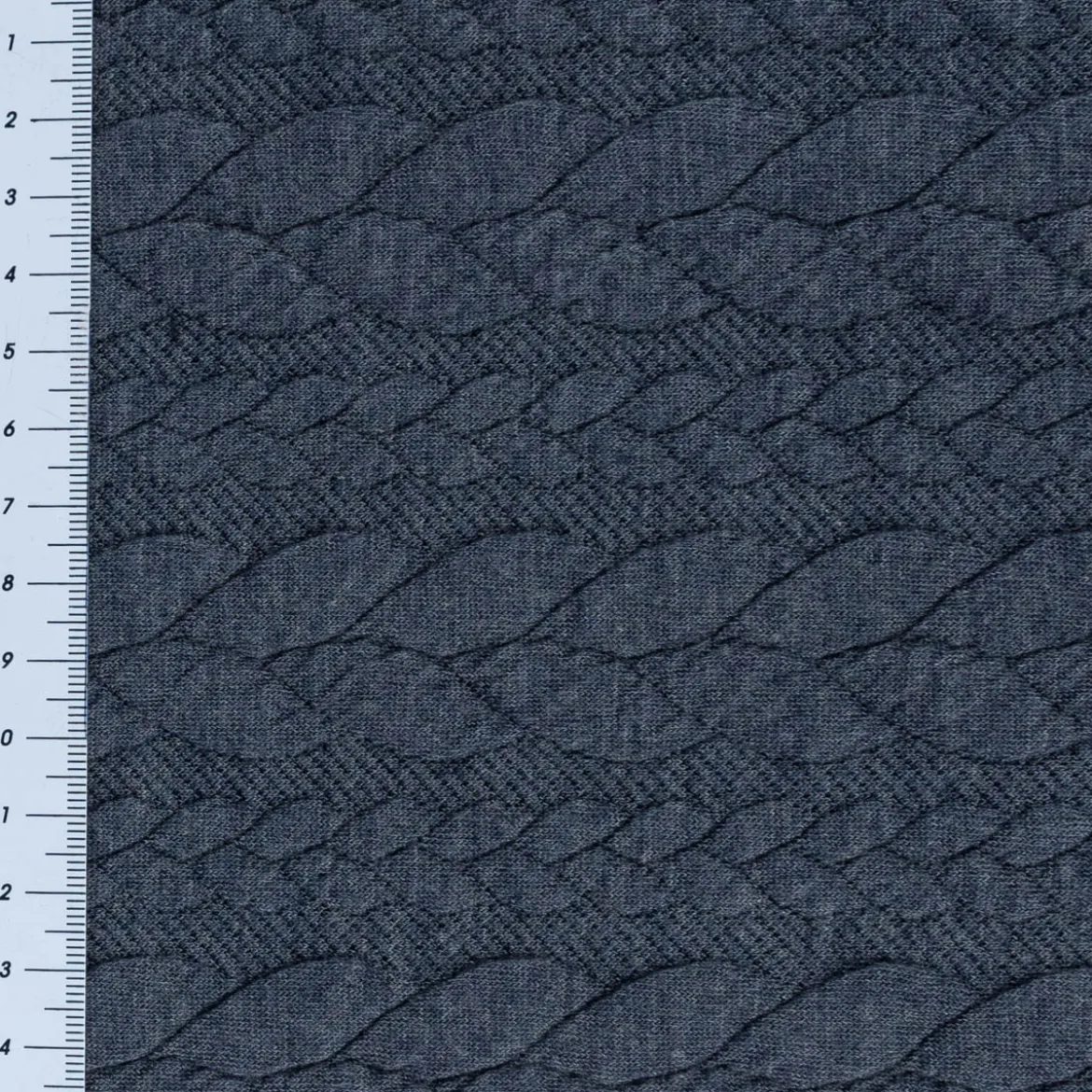 Bekleidungsstoff Cably Zopfmuster Strickstoff Meterware einfarbig anthrazit 1,50m Breite