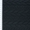 Bekleidungsstoff Cably Zopfmuster Strickstoff Meterware einfarbig schwarz 1,50m Breite