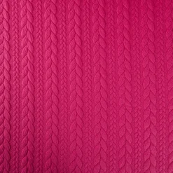 Bekleidungsstoff Cably Zopfmuster Strickstoff Meterware einfarbig pink 1,50m Breite