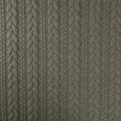 Bekleidungsstoff Cably Zopfmuster Meterware einfarbig grün 1,50m Breite