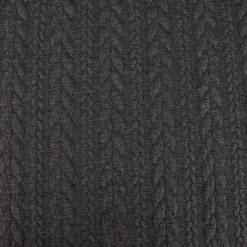 Bekleidungsstoff Cably Zopfmuster einfarbig dunkelgrau meliert 1,4m Breite
