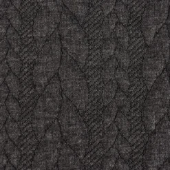 Bekleidungsstoff Cably Zopfmuster einfarbig dunkelgrau meliert 1,4m Breite