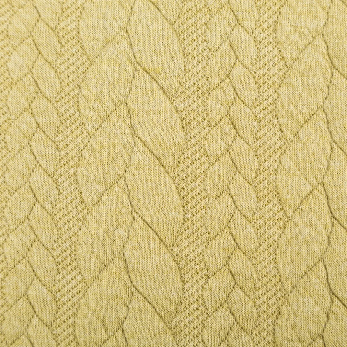 Bekleidungsstoff Cably Zopfmuster einfarbig grün 1,4m Breite