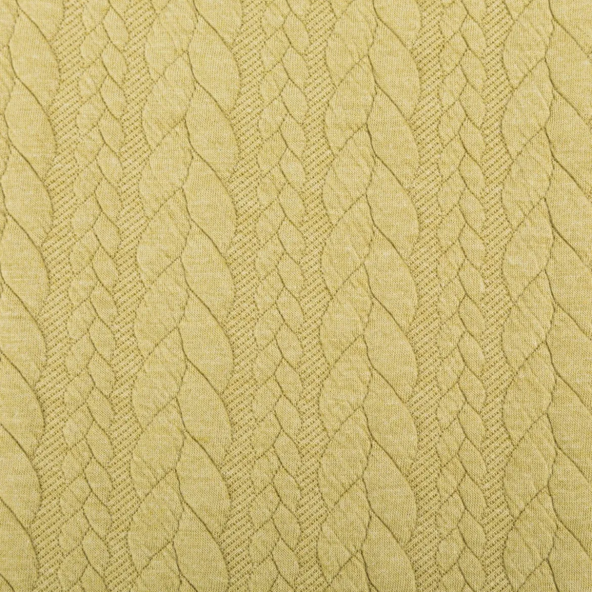 Bekleidungsstoff Cably Zopfmuster einfarbig grün 1,4m Breite