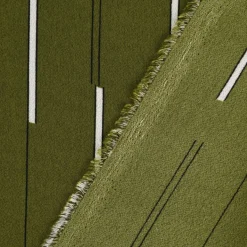 Bekleidungsstoff Chiffon Streifen khaki grün weiß schwarz 1,45m Breite