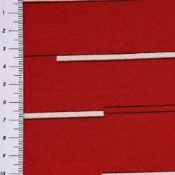 Bekleidungsstoff Chiffon Streifen rot weiß schwarz 1,45m Breite