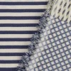 Bekleidungsstoff Crêpe Patchwork-Optik Streifen Zick Zack Kästchen weiß blau olivgrün rot 1,5m Breite