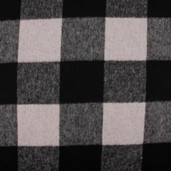 Bekleidungsstoff Flanell-Art Holzfäller Karo angeraut hellgrau schwarz 1,5m Breite