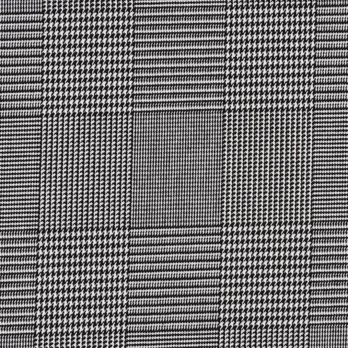 Bekleidungsstoff Hosenstoff Prince de Galles Karo schwarz weiß 1,40m Breite
