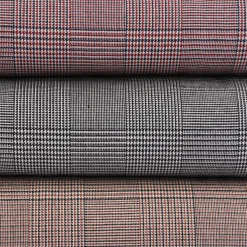 Bekleidungsstoff Hosenstoff Prince de Galles Karo schwarz weiß 1,40m Breite