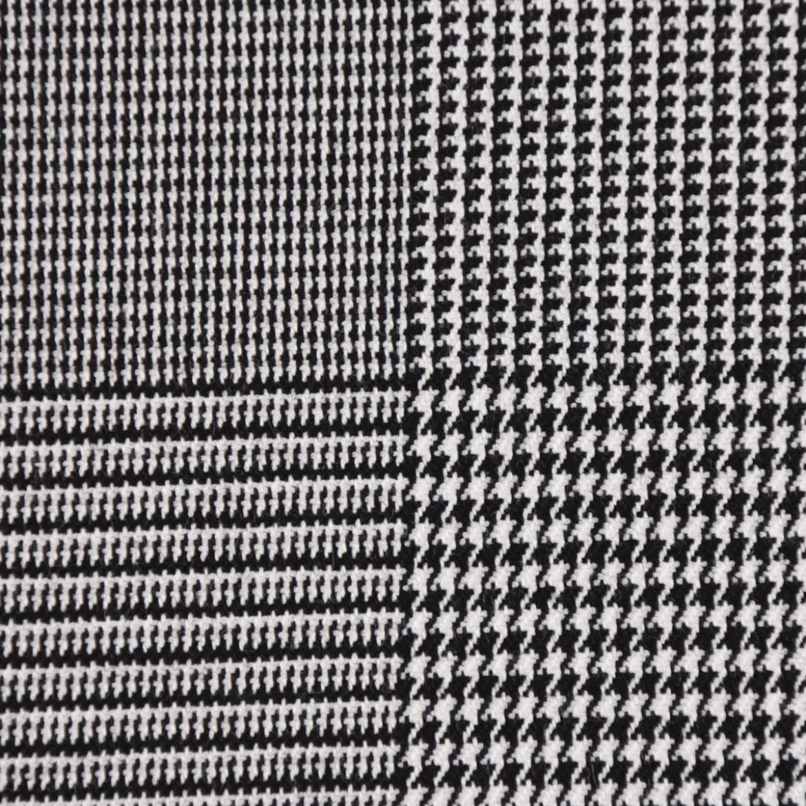 Bekleidungsstoff Hosenstoff Prince de Galles Karo schwarz weiß 1,40m Breite