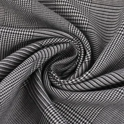 Bekleidungsstoff Hosenstoff Prince de Galles Karo schwarz weiß 1,40m Breite
