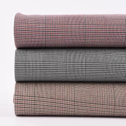 Bekleidungsstoff Hosenstoff Prince de Galles Karo rot blau 1,40m Breite