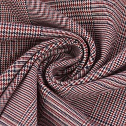 Bekleidungsstoff Hosenstoff Prince de Galles Karo rot blau 1,40m Breite
