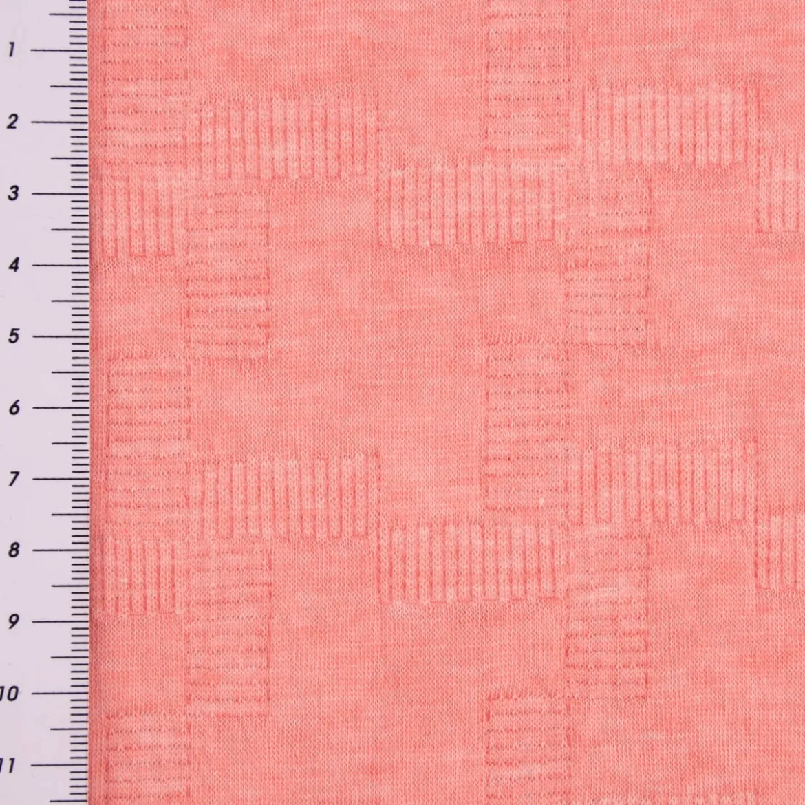 Bekleidungsstoff Jacquard Sweat Relief geometrisch pink meliert 1,55m Breite