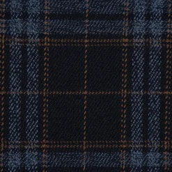 Bekleidungsstoff Karostoff Schottenkaro kariert dunkelblau blau braun 1,45m Breite