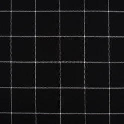 Bekleidungsstoff Karostoff Gitter Vierecke schwarz weiß 1,45m Breite