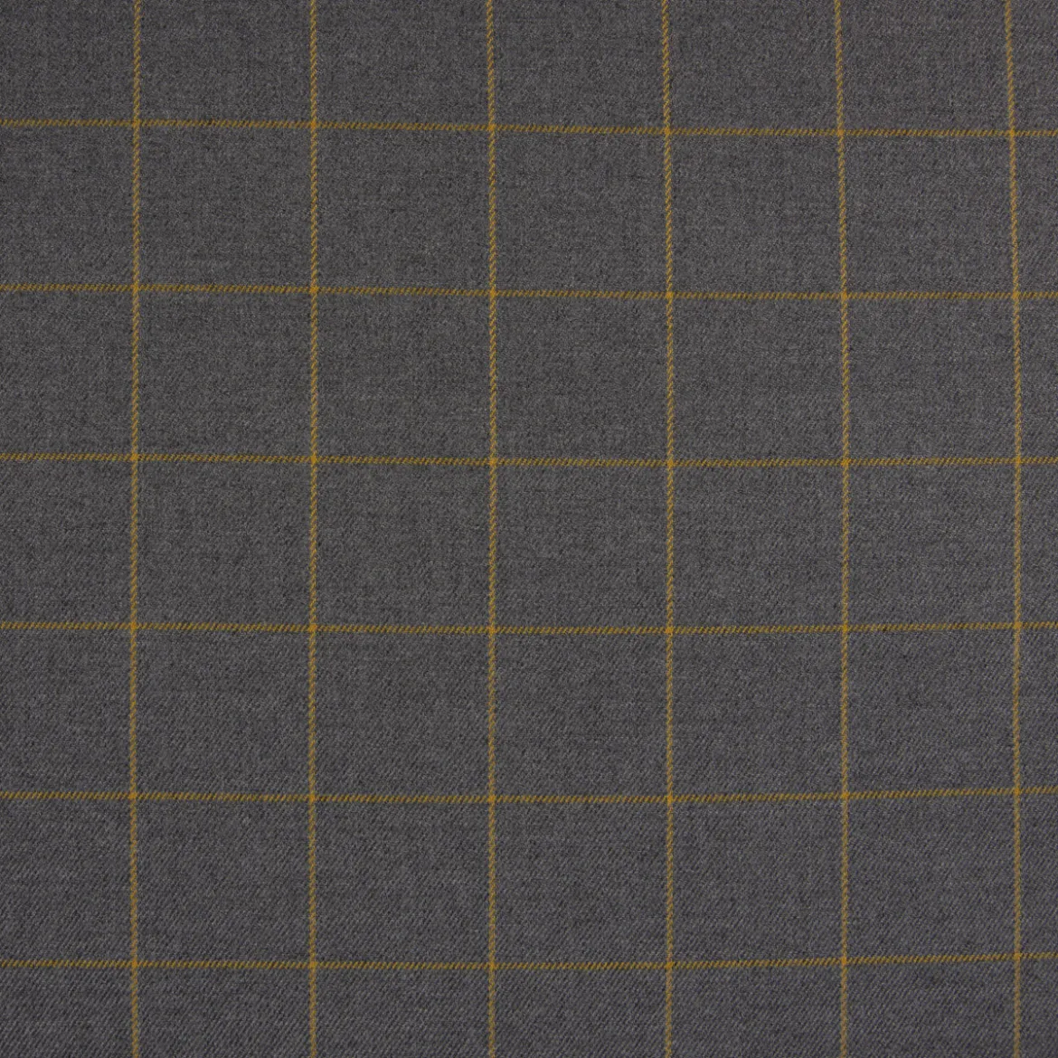 Bekleidungsstoff Karostoff Gitter Vierecke grau ockergelb 1,45m Breite