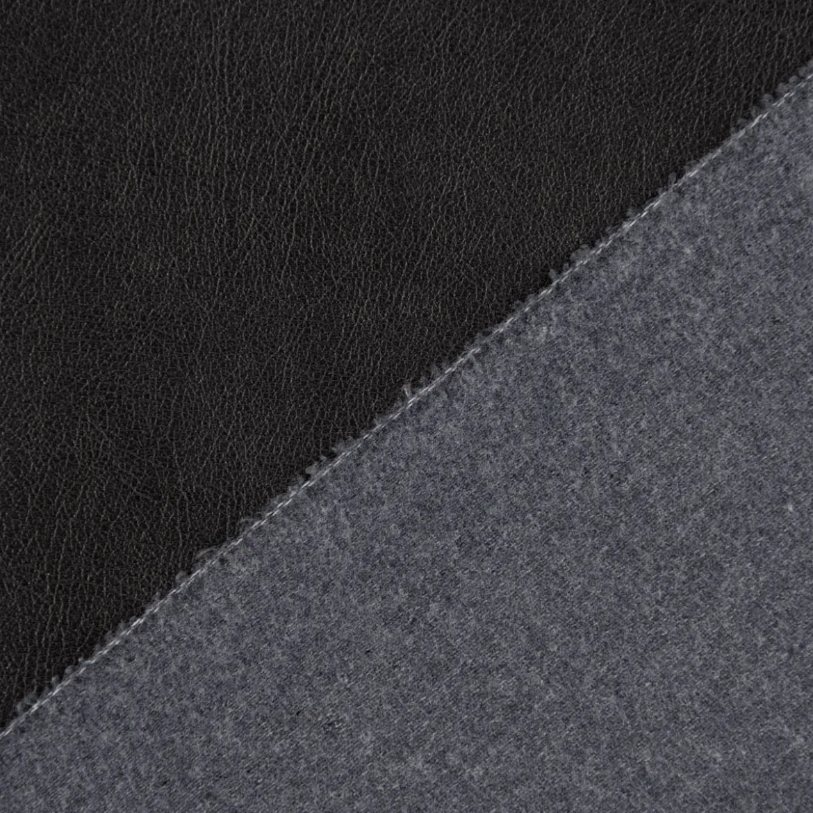 Bekleidungsstoff Kunstleder Lederimitat schwarz metallic 1,4m Breite
