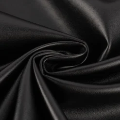 Bekleidungsstoff Kunstleder Lederimitat schwarz metallic 1,4m Breite