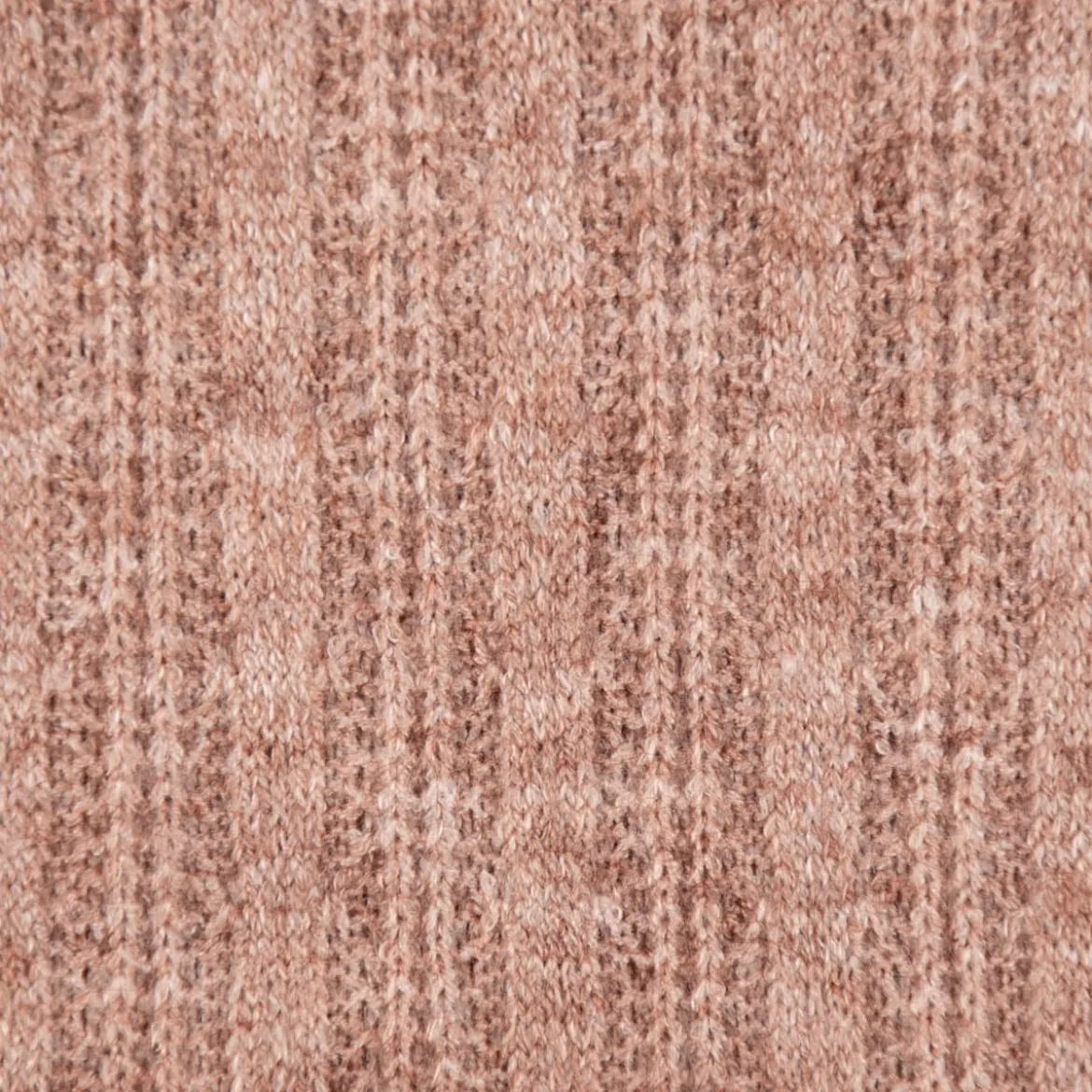 Bekleidungsstoff leichter Viskose Strickstoff fein gerippt braun meliert 1,45m Breite