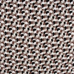 Bekleidungsstoff leichte Viskose grafische Punkte Kreise braun beige sand 1,40m Breite