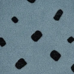 Bekleidungsstoff Nicky Tupfen Punkte jeansblau schwarz 1,55m Breite