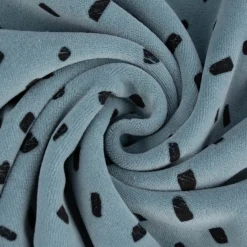 Bekleidungsstoff Nicky Tupfen Punkte jeansblau schwarz 1,55m Breite