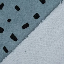 Bekleidungsstoff Nicky Tupfen Punkte jeansblau schwarz 1,55m Breite
