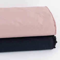 Bekleidungsstoff Outdoorstoff mit Glitzer wasserabweisend uni dunkelblau 1,45m Breite