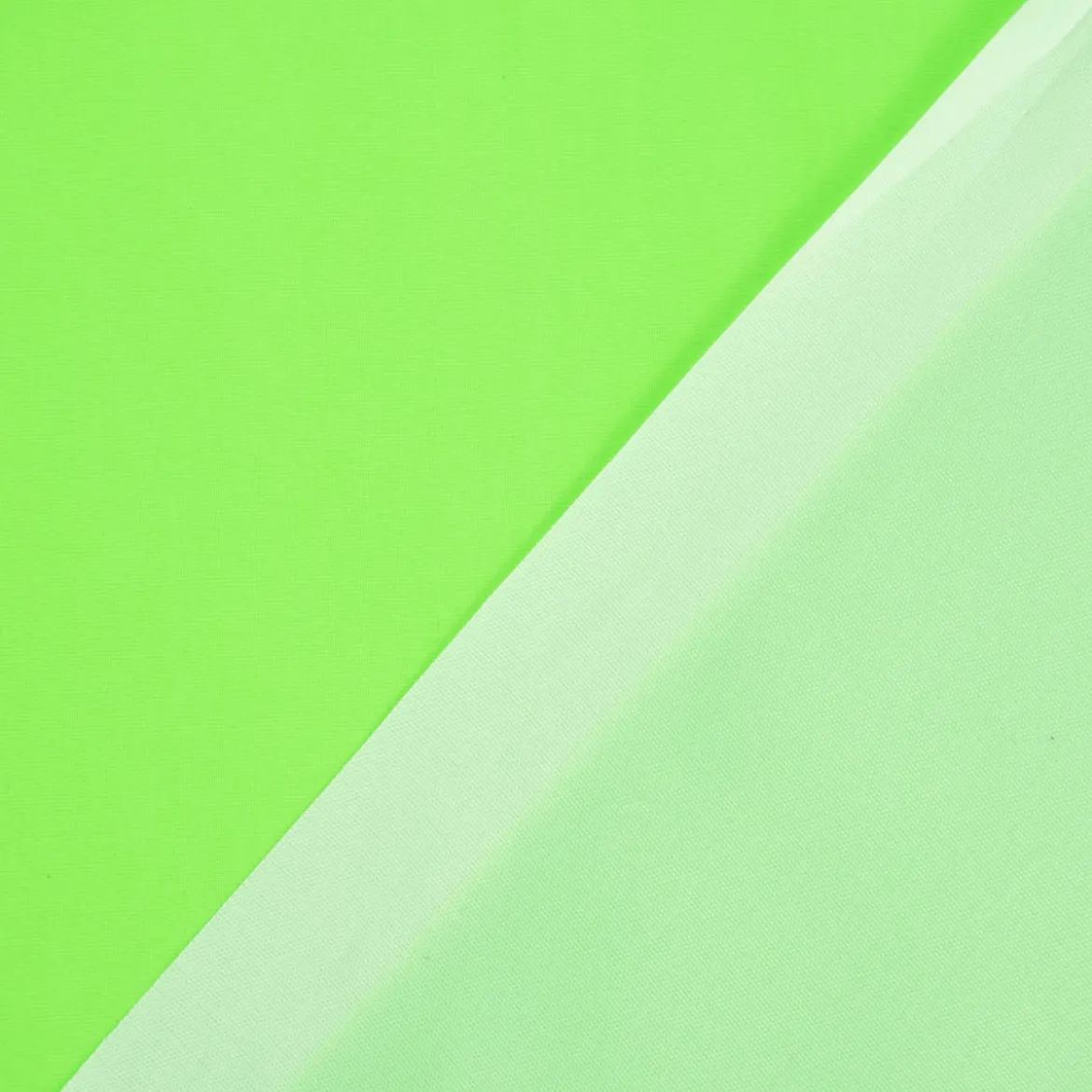 Bekleidungsstoff Polyester wasserabweisend reflektierend uni neon grün 1,4m Breite