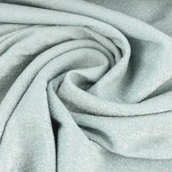 Bekleidungsstoff Polyester Glitzer mint silberfarbig 1,60m Breite