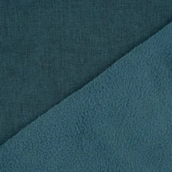 Bekleidungsstoff Softshell Fleece einfarbig petrol meliert 1,45m Breite