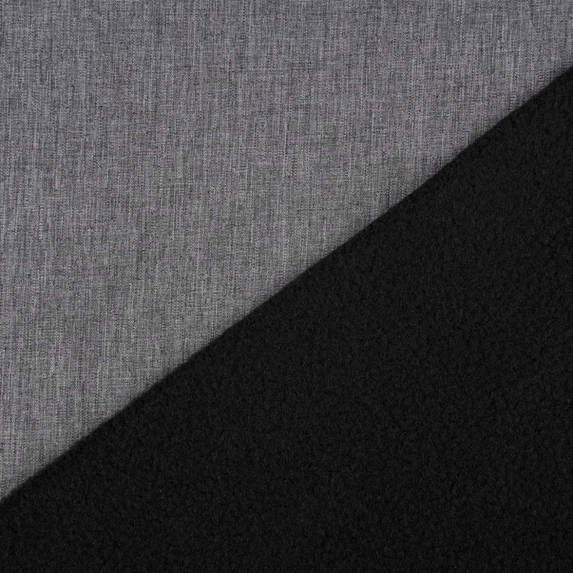 Bekleidungsstoff Softshell Fleece einfarbig dunkelgrau meliert 1,45m Breite
