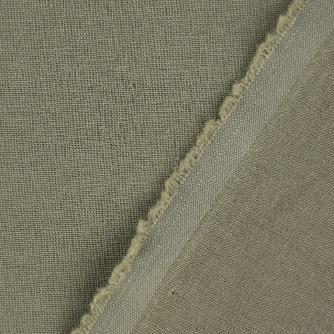 Bekleidungsstoff Sorona Leinen Stretch einfarbig grün 1,34m Breite