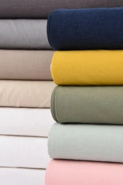 Bekleidungsstoff Sorona Leinen Stretch einfarbig grün 1,34m Breite