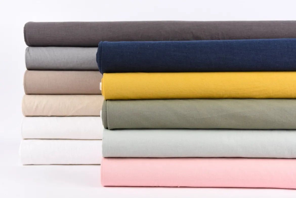Bekleidungsstoff Sorona Leinen Stretch einfarbig anthrazit 1,34m Breite