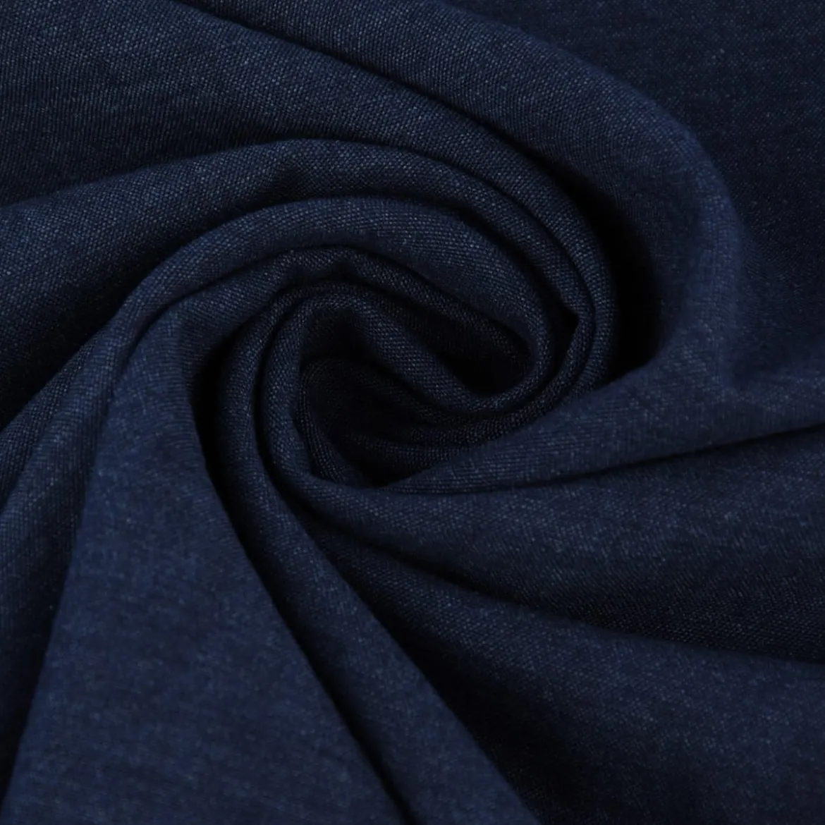Bekleidungsstoff Sorona Leinen Stretch einfarbig dunkelblau 1,34m Breite
