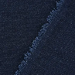 Bekleidungsstoff Sorona Leinen Stretch einfarbig dunkelblau 1,34m Breite