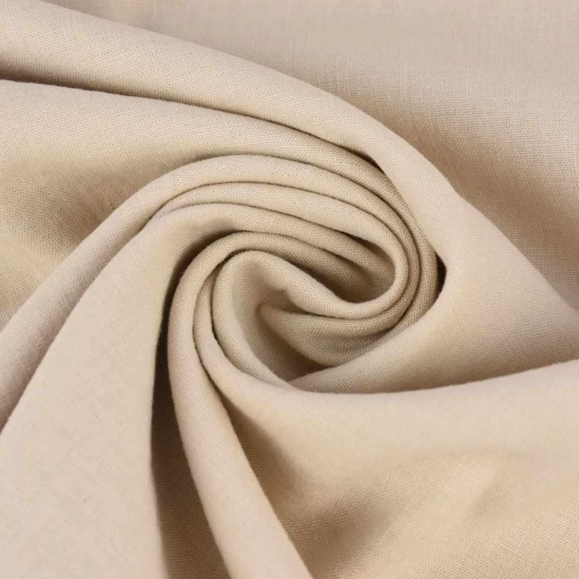 Bekleidungsstoff Sorona Leinen Stretch einfarbig beige 1,34m Breite