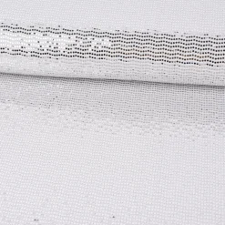Bekleidungsstoff Stretch Lurex Pailletten Glitzer weiß silberfarbig 1,45m Breite