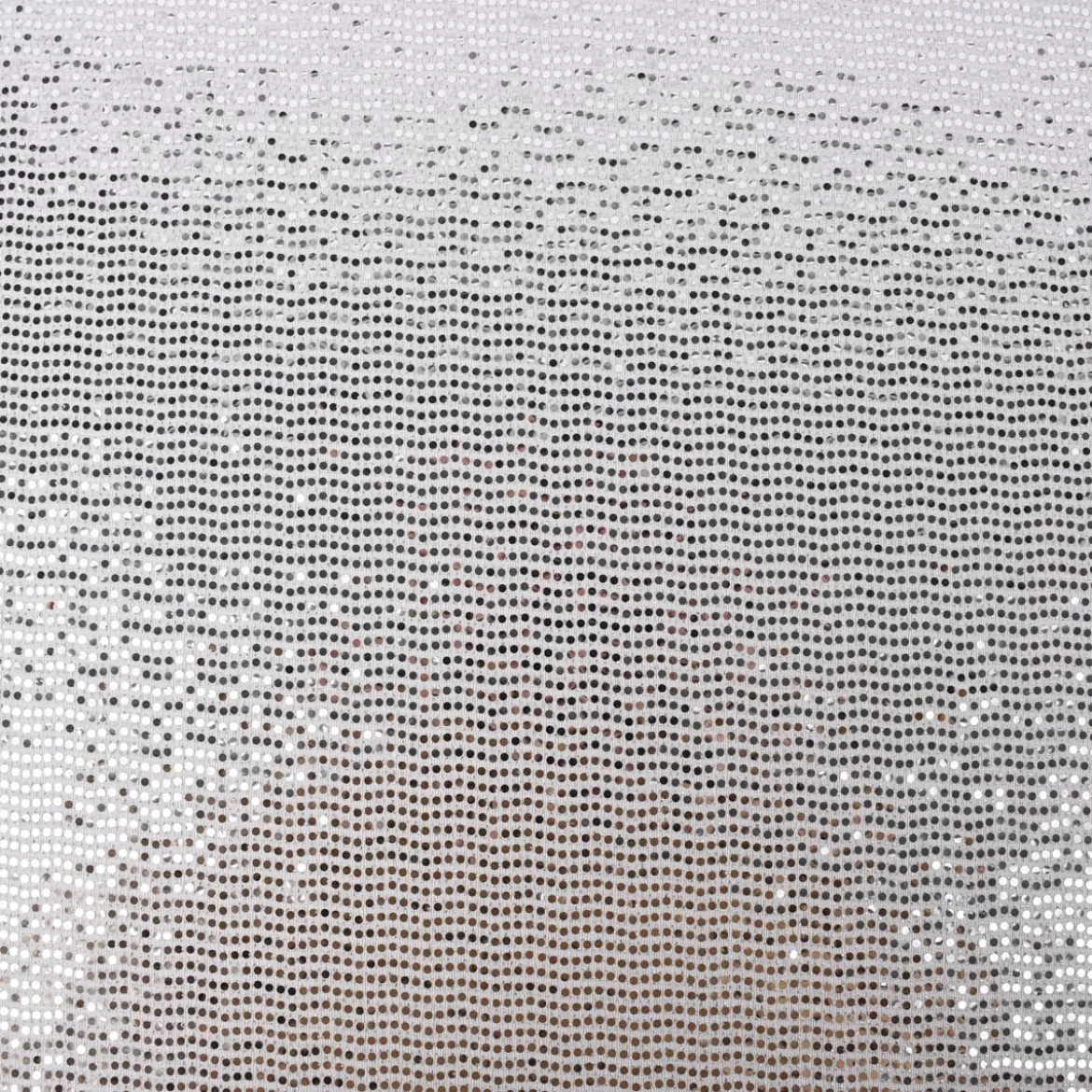 Bekleidungsstoff Stretch Lurex Pailletten Glitzer weiß silberfarbig 1,45m Breite