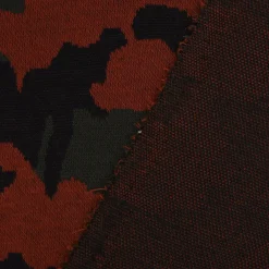 Bekleidungsstoff Strickstoff Camouflage schwarz grün rostrot 1,5m Breite