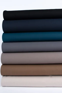 Bekleidungsstoff Twill Köper Wool Touch extra weich einfarbig dunkelblau 1,45m Breite