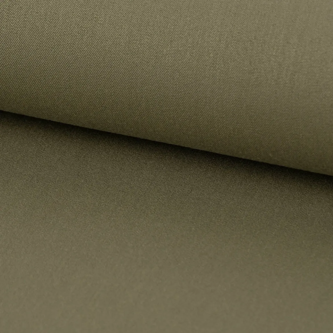 Bekleidungsstoff Twill Köper Gabardine Wool Touch extra weich einfarbig khakigrün 1,45m Breite