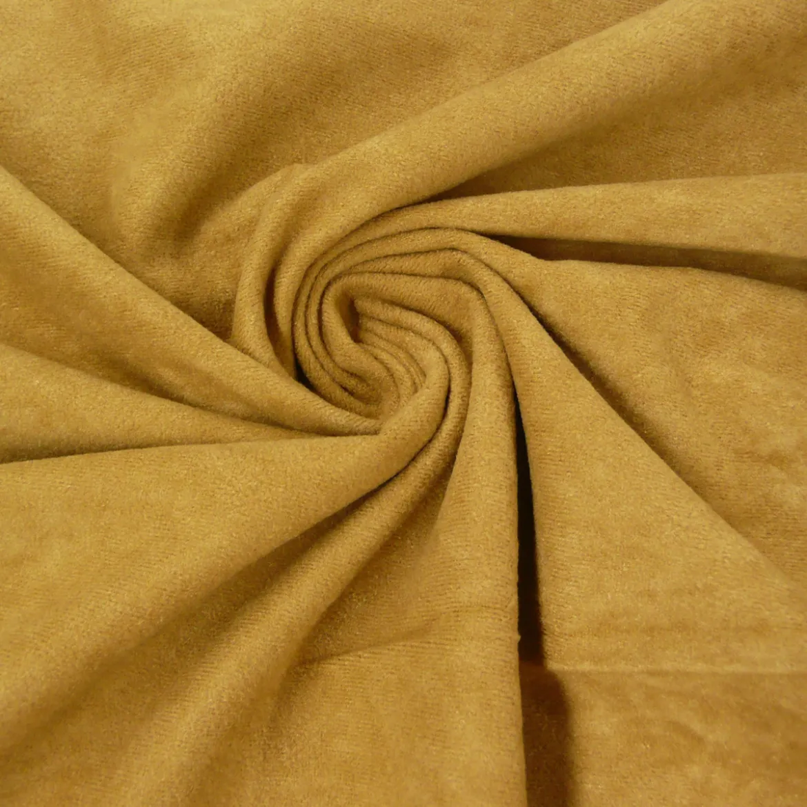 Bekleidungsstoff Velourstoff uni camel hellbraun 1,5m Breite