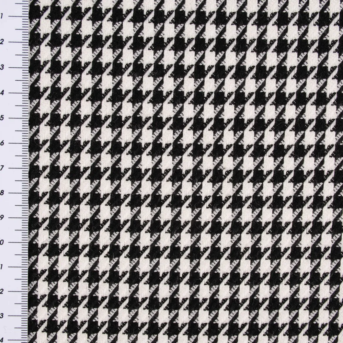 Bekleidungsstoff Viskose Pied de Poule Hahnentritt klein weiß schwarz 1,45m Breite