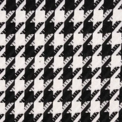 Bekleidungsstoff Viskose Pied de Poule Hahnentritt groß weiß schwarz 1,45m Breite