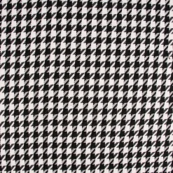 Bekleidungsstoff Viskose Pied de Poule Hahnentritt groß weiß schwarz 1,45m Breite