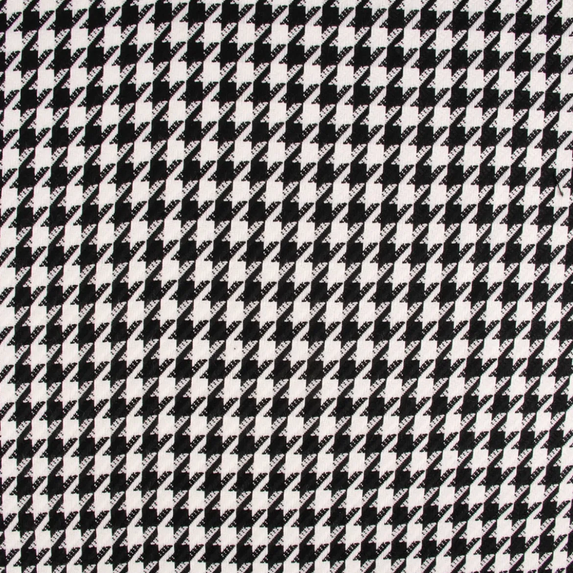 Bekleidungsstoff Viskose Pied de Poule Hahnentritt groß weiß schwarz 1,45m Breite